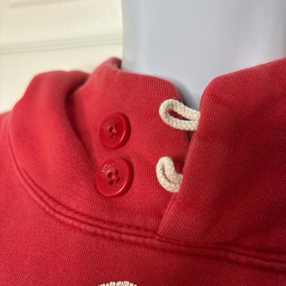 Medium American Eagle Red Hoodie Vintage NY Graphic Crest Sweatshirt Women’s AE - Picture 3 of 7